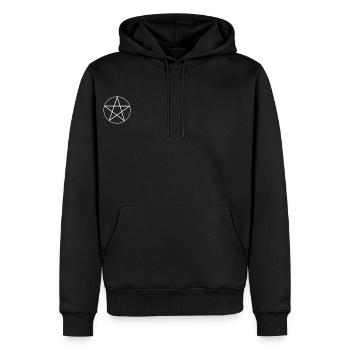 Weißer Pentagram - Männer Premium Bio Hoodie - Schwarz - Vorne - Nico (187cm)