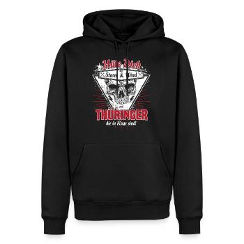 Thüringen Erfurt Gera Jena Weimar Gotha Geschenk - Männer Premium Bio Hoodie - Schwarz - Vorne - Nico (187cm)