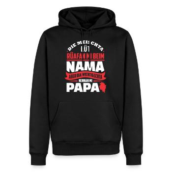 Dia wichtiga nennan mi Papa - Männer Premium Bio Hoodie - Schwarz - Vorne - Nico (187cm)