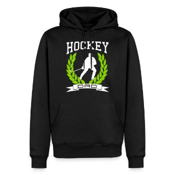 Hockey Dad - Männer Premium Bio Hoodie - Schwarz - Vorne - Nico (187cm)