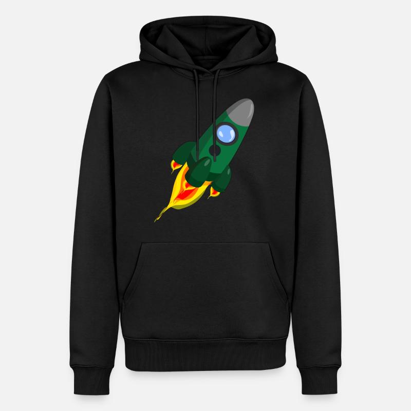 fusée - Sweat à capuche Premium bio Homme - noir