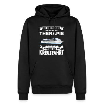 Cruise Shirt - Cruise Ship - Gift - Men’s Premium Organic Hoodie - black - Front - Nico (187cm)