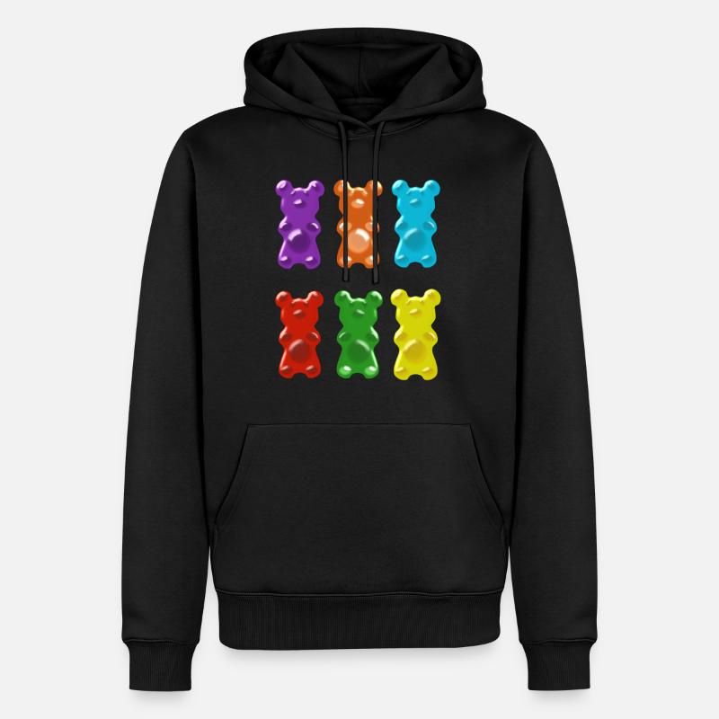gummibärchen,bärchen,süß - Männer Premium Bio Hoodie - Schwarz