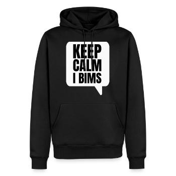 Keep Calm I Bims - Männer Premium Bio Hoodie - Schwarz - Vorne - Nico (187cm)