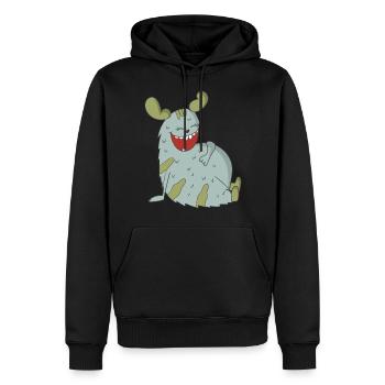 Lachendes Monster - Männer Premium Bio Hoodie - Schwarz - Vorne - Nico (187cm)