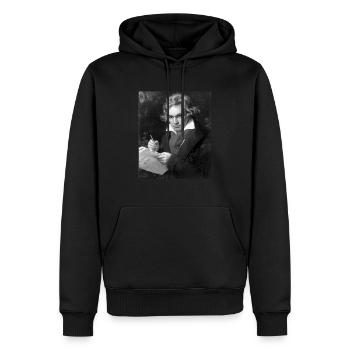 Beethoven Geschenk, klassische musik vintage piano - Männer Premium Bio Hoodie - Schwarz - Vorne - Nico (187cm)