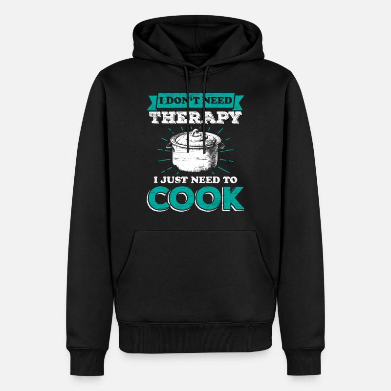 Koch kochen - Männer Premium Bio Hoodie - Schwarz