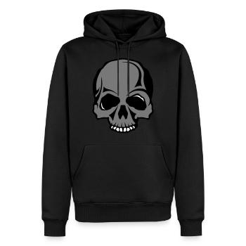 tete de mort crane 1511246 - Sweat à capuche Premium bio Homme - noir - Devant - Nico (187cm)