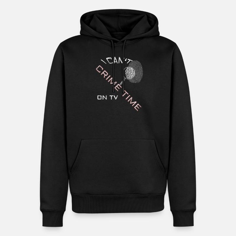 crime time distressed - Männer Premium Bio Hoodie - Schwarz