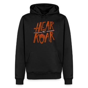 Hearmeroar - Men’s Premium Organic Hoodie - black - Front - Nico (187cm)