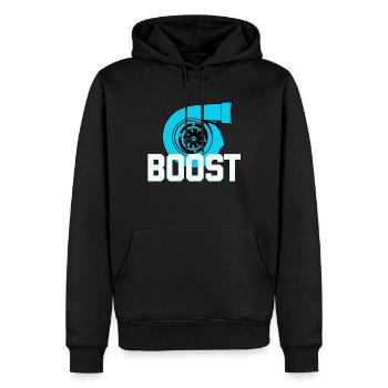 Turbocompresseur - Voiture et Tuning - Sweat à capuche Premium bio Homme - noir - Devant - Nico (187cm)
