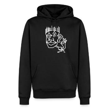 Cool peace mind creazy abstract - Männer Premium Bio Hoodie - Schwarz - Vorne - Nico (187cm)