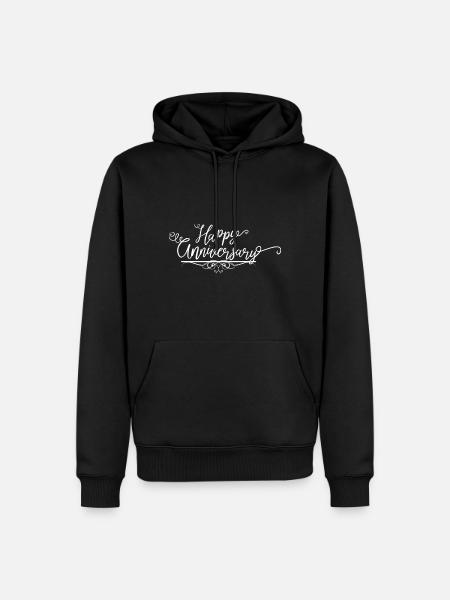 Happy Anniversary, anniversary wedding anniversary - Men’s Premium Organic Hoodie - black