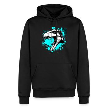 Dinosaur dinosaurs - Men’s Premium Organic Hoodie - black - Front - Nico (187cm)