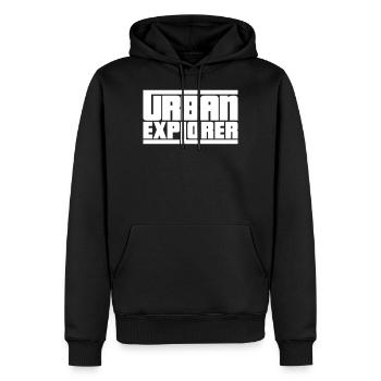 Urban Explorer - Sweat à capuche Premium bio Homme - noir - Devant - Nico (187cm)