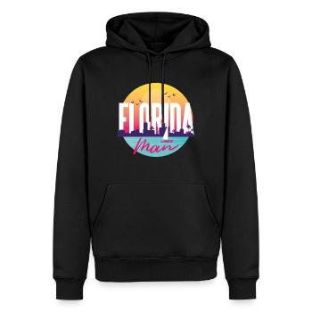 Floride - Sweat à capuche Premium bio Homme - noir - Devant - Nico (187cm)