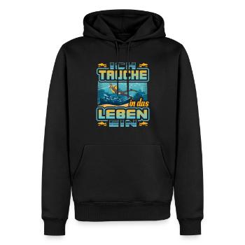 Taucher, Tauchen, Dive, Diving - Männer Premium Bio Hoodie - Schwarz - Vorne - Nico (187cm)