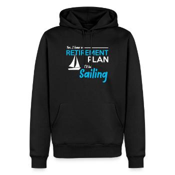 Sailing Captain - Men’s Premium Organic Hoodie - black - Front - Nico (187cm)