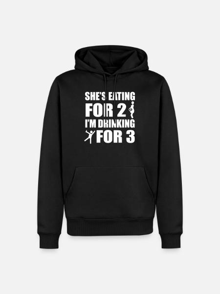 Dad father pregnancy - Men’s Premium Organic Hoodie - black