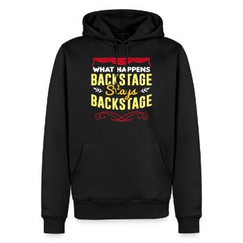 Theater - Männer Premium Bio Hoodie - Schwarz - Vorne - Nico (187cm)