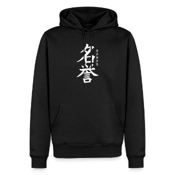 Honorer l'art japonais - Sweat à capuche Premium bio Homme - noir - Devant - Nico (187cm)