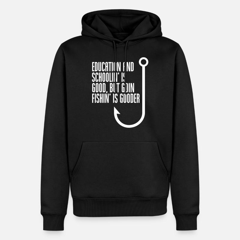 Pêche pêche - Sweat à capuche Premium bio Homme - noir