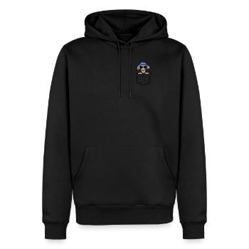 Polo chimpanzé - Sweat à capuche Premium bio Homme - noir - Devant - Nico (187cm)