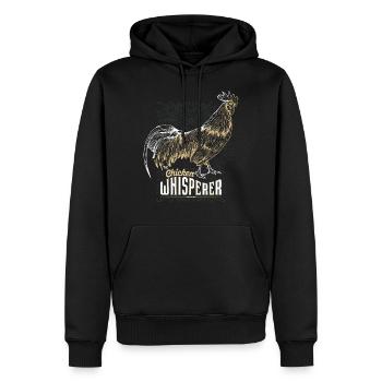 Hühnerflüsterer Huhn - Männer Premium Bio Hoodie - Schwarz - Vorne - Nico (187cm)