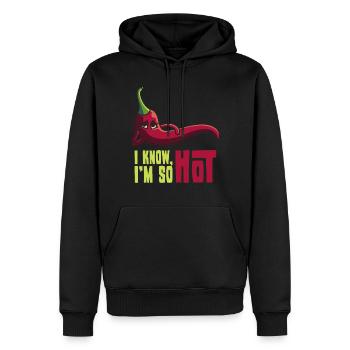 I'm so hot, gift chili peppers spicy - Men’s Premium Organic Hoodie - black - Front - Nico (187cm)