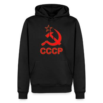 Russie russe cadeau russe - Sweat à capuche Premium bio Homme - noir - Devant - Nico (187cm)