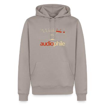 VU Meter Hi-Fi Vintage Stereo Audiophile - Männer Premium Bio Hoodie - Taupe - Vorne - Nico (187cm)
