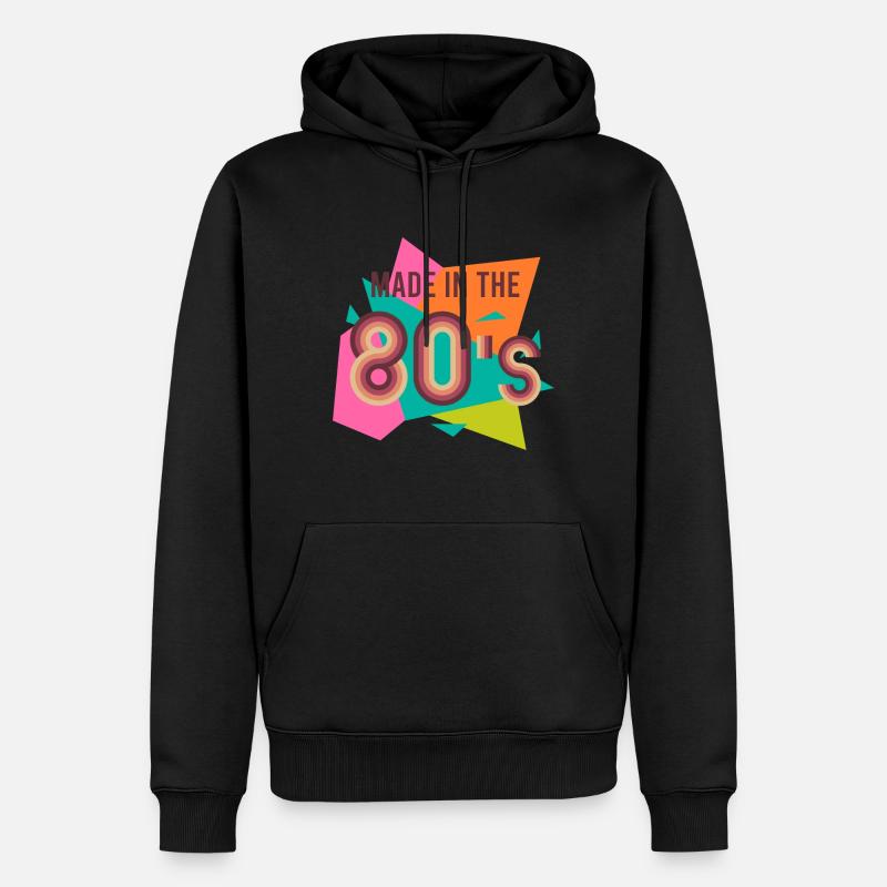 Made in the 80's - Männer Premium Bio Hoodie - Schwarz