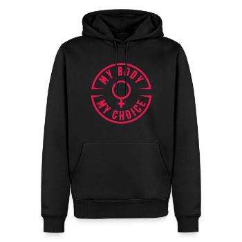 My Body My Choice, femmes féministes de l'avortement - Sweat à capuche Premium bio Homme - noir - Devant - Nico (187cm)