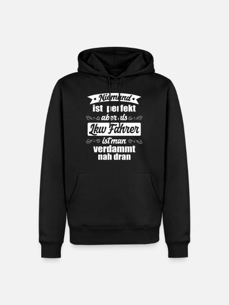 LKW Fahrer - Männer Premium Bio Hoodie - Schwarz