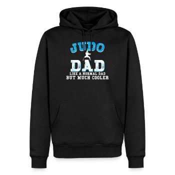 Judo Dad papa papa - Sweat à capuche Premium bio Homme - noir - Devant - Nico (187cm)