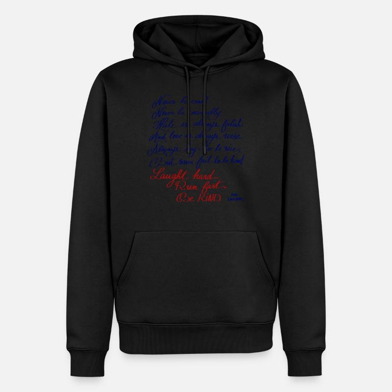 Sei nett - Männer Premium Bio Hoodie - Schwarz