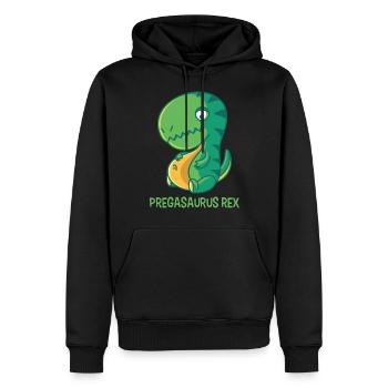 Dinosaur in pregnancy - Men’s Premium Organic Hoodie - black - Front - Nico (187cm)