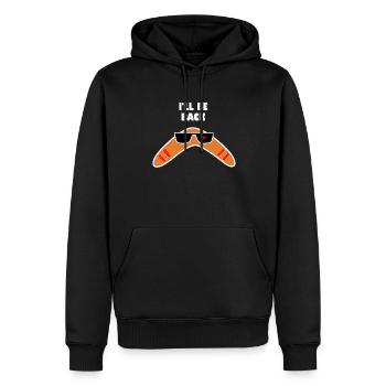 Boomerang I'll be back lustig lustige Bilder Zitat - Männer Premium Bio Hoodie - Schwarz - Vorne - Nico (187cm)