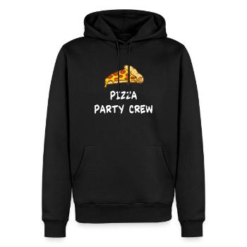 Pizza Salami Käse Margherita Pizzeria Geschenk - Männer Premium Bio Hoodie - Schwarz - Vorne - Nico (187cm)