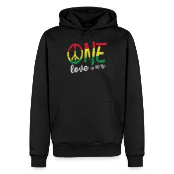 Ein Liebest-shirt Rasta Reggae Männer Frauen Kinder Geschenk - Männer Premium Bio Hoodie - Schwarz - Vorne - Nico (187cm)