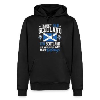 Drapeau de l’Écosse T-Shirt Mon cœur appartient écossais - Sweat à capuche Premium bio Homme - noir - Devant - Nico (187cm)