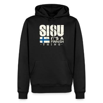 Finlande Chemise Sisu C’est un cadeau finlandais - Sweat à capuche Premium bio Homme - noir - Devant - Nico (187cm)