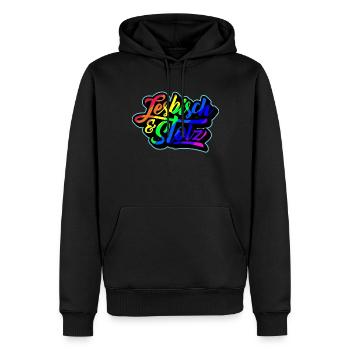 Lesbisch & Stolz - Männer Premium Bio Hoodie - Schwarz - Vorne - Nico (187cm)