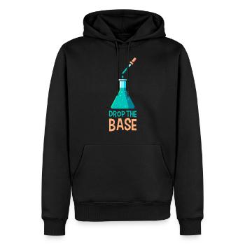 Drop The Base, chemistry chemist laboratory laboratory - Men’s Premium Organic Hoodie - black - Front - Nico (187cm)