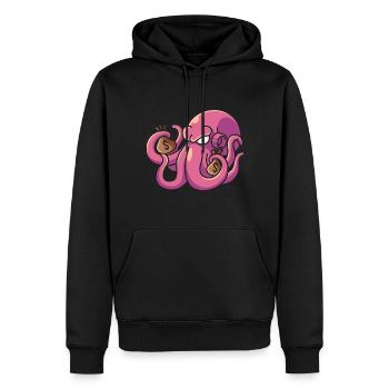 Oktopus Geld, reichtum tintenfisch reich kraken - Männer Premium Bio Hoodie - Schwarz - Vorne - Nico (187cm)