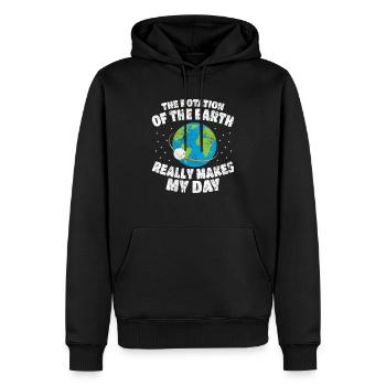 Erde Tag der Erde Welt Rotation Geographie vintage - Männer Premium Bio Hoodie - Schwarz - Vorne - Nico (187cm)