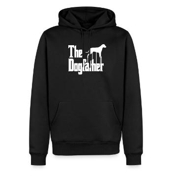 Les chiens d'amour Dogfather Dogs - Sweat à capuche Premium bio Homme - noir - Devant - Nico (187cm)