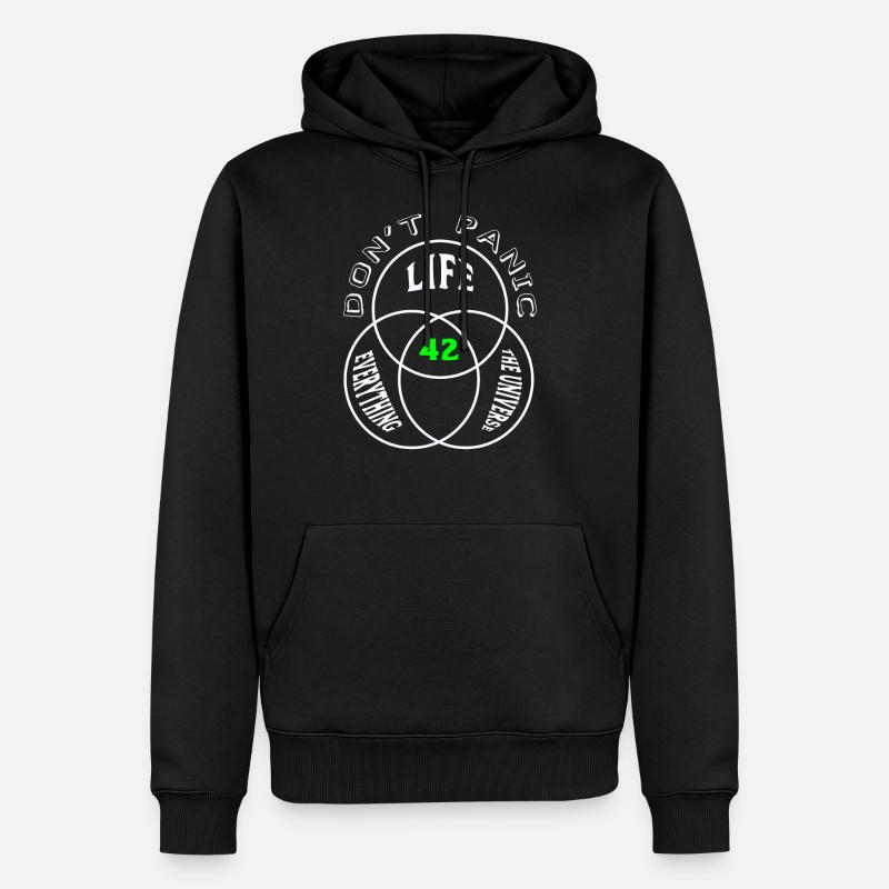 Dont Panic - Männer Premium Bio Hoodie - Schwarz