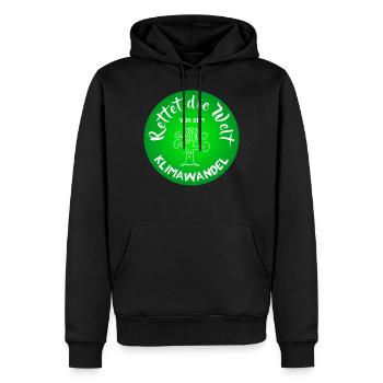 Nature Climat Protection du climat Changement climatique Sauver le monde - Sweat à capuche Premium bio Homme - noir - Devant - Nico (187cm)