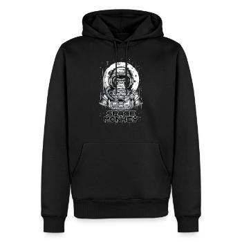 SPACE MONKEY - Männer Premium Bio Hoodie - Schwarz - Vorne - Nico (187cm)